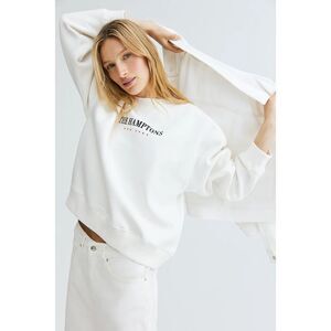 H&M The Hamptons White Crewneck Sweatshirt With Motif Size L